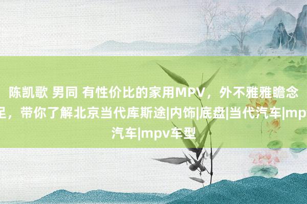 陈凯歌 男同 有性价比的家用MPV，外不雅雅瞻念建树足，带你了解北京当代库斯途|内饰|底盘|当代汽车|mpv车型